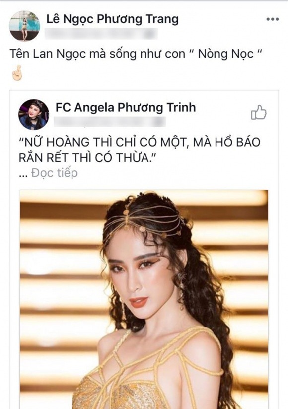 Angela Phương Trinh, Ninh Dương Lan Ngọc, scandal Angela Phương Trinh