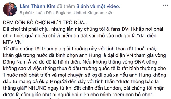 Đại diện của Đàm Vĩnh Hưng bức xúc tố MTV Việt Nam mang con bỏ chợ - Ảnh 1.