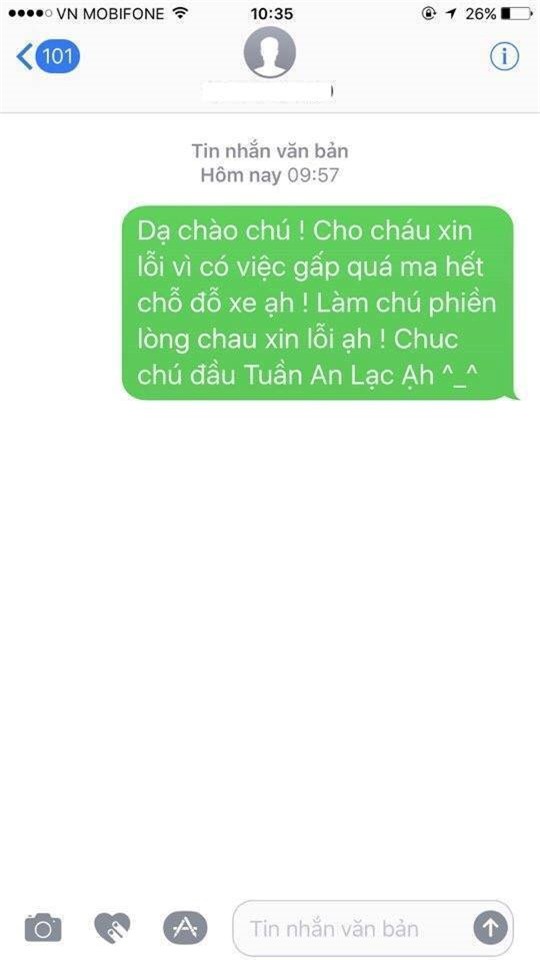 Loi nhan gui y nghia toi chu oto do chan cua nha 'gay bao' mang hinh anh 2