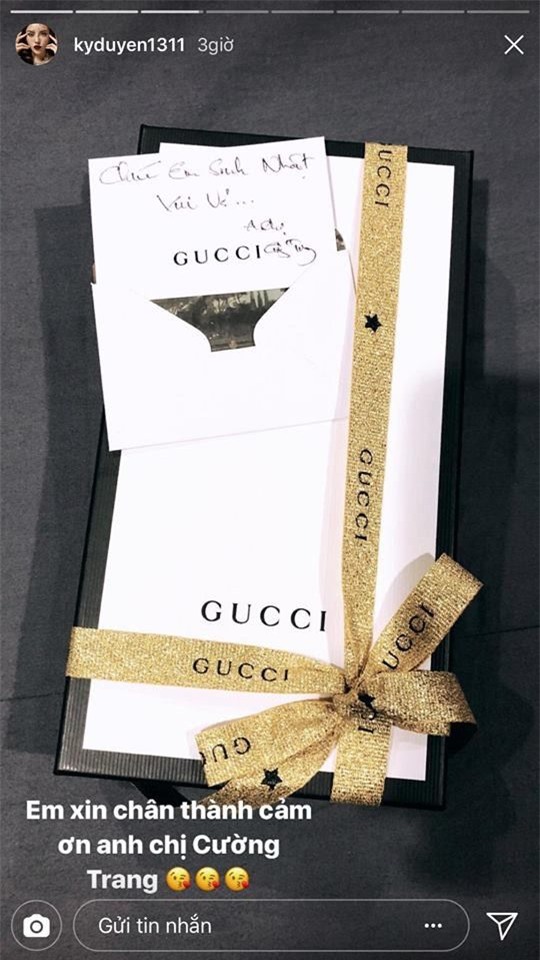 Món quà tặng sinh nhật cho Hoa hậu Kỳ Duyên, cặp đôi đã ký tắt tên