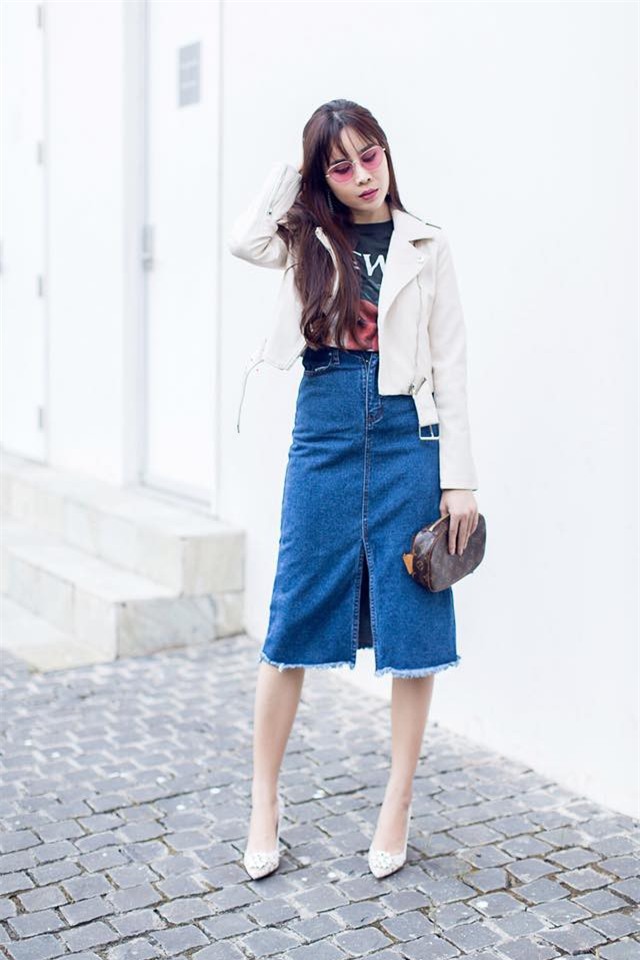 Street style tuần này: Angela Phương Trinh diện váy ôm già chát, Kỳ Duyên nổi bật vì dát hàng hiệu từ đầu tới chân - Ảnh 7.