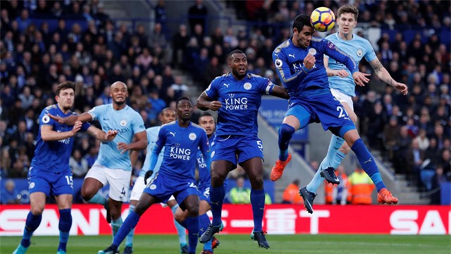 Leicester phòng ngự khá tốt trong phần lớn thời gian hiệp 1