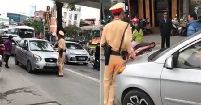 bi bat dung xe, nu tai xe nhan ga huc csgt va noi: "dang rat ban, se quay lai sau…" - 1