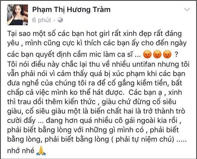 Hương Tràm tiếp tục tham gia vào cuộc chiến đá đểu Chi Pu cùng đồng nghiệp - Tin sao Viet - Tin tuc sao Viet - Scandal sao Viet - Tin tuc cua Sao - Tin cua Sao