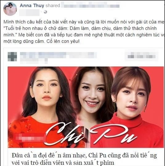 Dòng trạng thái động viên con gái của mẹ Chi Pu. - Tin sao Viet - Tin tuc sao Viet - Scandal sao Viet - Tin tuc cua Sao - Tin cua Sao