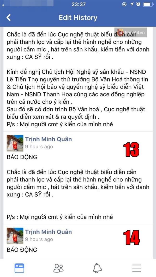 Người ta uốn lưỡi 7 lần trước khi nói, còn Minh Quân sửa hẳn MƯỜI TÁM lần khi đăng status dài 3 dòng đá xéo Chi Pu - Ảnh 8.