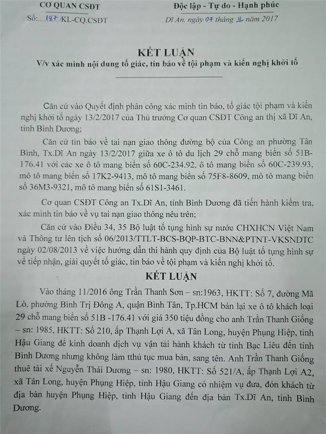 TNGT,hiện trường vụ tai nạn,vụ án hình sự,khởi tố vụ án,tai nạn thương tâm