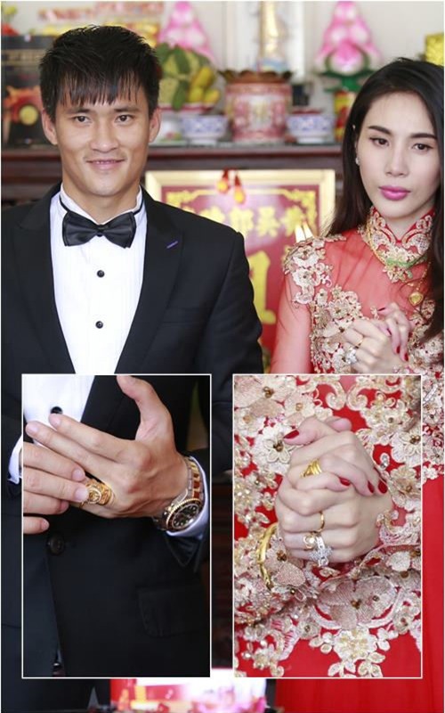 Công Vinh và Thủy Tiên được gia đình trao rất nhiều trang sức bằng vàng trong lễ cưới. - Tin sao Viet - Tin tuc sao Viet - Scandal sao Viet - Tin tuc cua Sao - Tin cua Sao