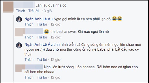 Rất lâu mới tái xuất, hoa hậu Ngân Anh nói giỡn: Người ta gọi tôi là cá nên đành phải lặn-3