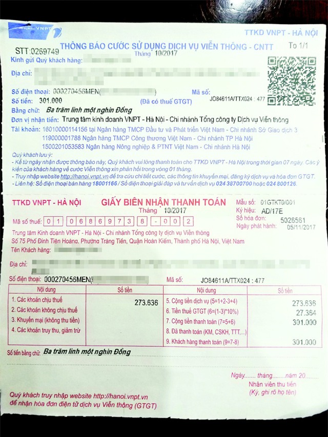 VNPT nói gì sau vụ thu phí Internet của khách hàng 2 lần/tháng?