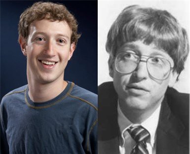 Không chỉ về tài năng, cả hai cũng có nét tương đồng về ngoại hình. Một bức ảnh hồi trẻ của Bill Gates được đánh giá là có gương mặt giống với Mark Zuckerberg
