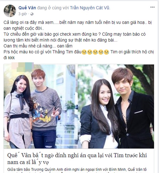 Mỹ nhân Việt thề độc khi dính nghi án tình cảm với Tim
