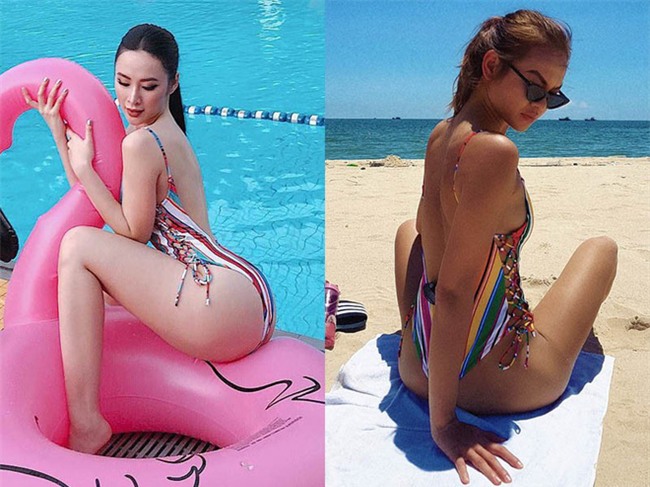 Cùng diện 1 kiểu đồ bơi nhưng chỉ cần khác góc chụp thôi là Angela Phương Trinh nhìn sexy hơn hẳn Mai Ngô rồi! - Ảnh 4.