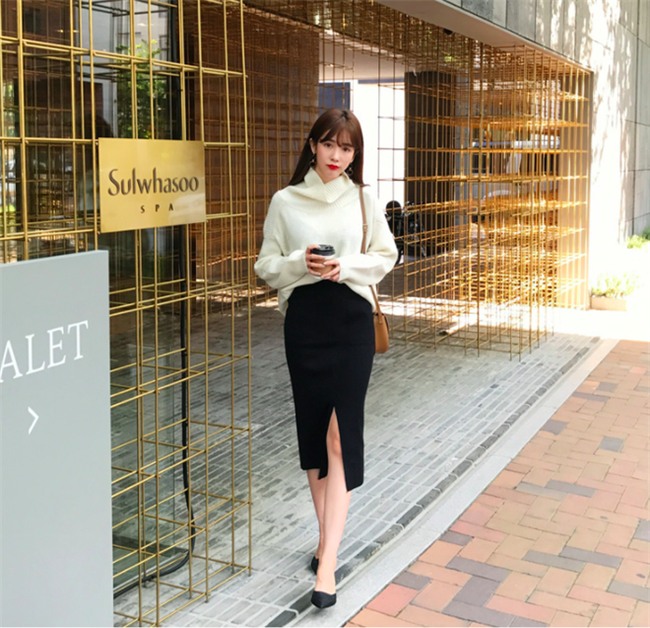 Áo len + chân váy: kết hợp thế nào để vừa ấm áp vừa gợi cảm, nữ tính trong đông này - Ảnh 14.