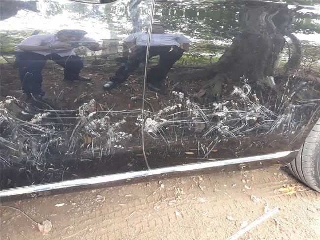 Bị chó cào nát vỏ xe vì lau quá bóng - Ảnh 1.