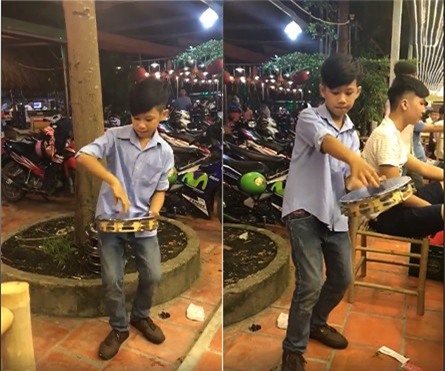 Cậu bé lắc trống tay cực đỉnh chứng minh câu nói tài không đợi tuổi’-2