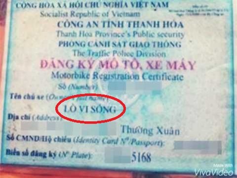 Họ Lò, tên Vi Sóng thì chuẩn quá rồi.