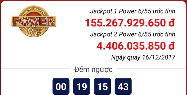 Xổ số Vietlott: Hôm nay, jackpot 1 của Power 6/55 sẽ lập kỷ lục 160 tỉ