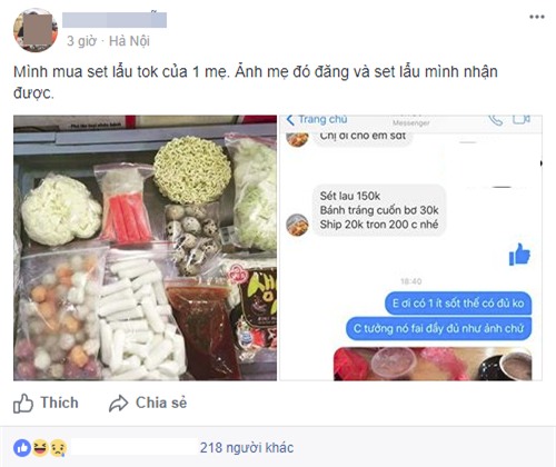 Háo hức mua online lẩu tokbokki Hàn Quốc, mẹ trẻ chưng hửng nhận về hộp đồ lèo tèo kèm 3 muỗng nước sốt - Ảnh 1.