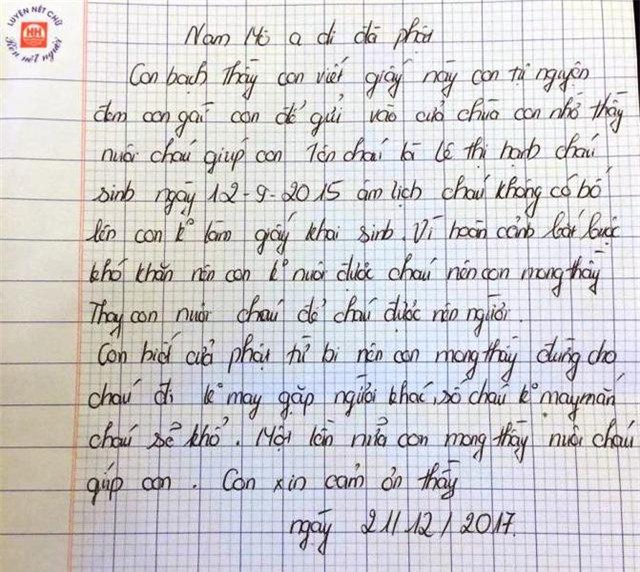 bo roi con tai chua, nguoi me viet thu “mong thay dung cho chau di noi khac” - 2