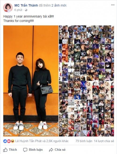 Kỷ niệm 1 năm kết hôn, Trấn Thành nhắn gửi Hari Won: ‘Cảm ơn em đã đến bên anh’-1