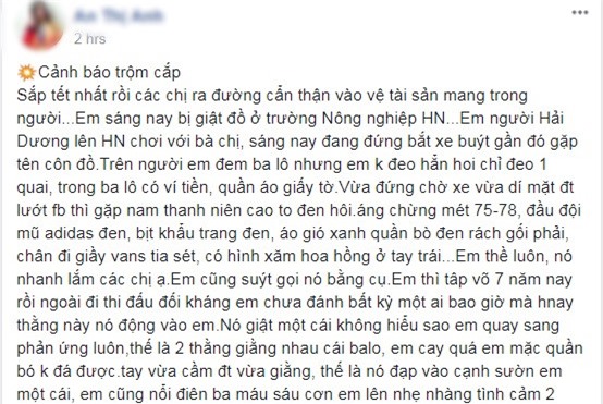 Ten cuop 'so nho' gap phai co gai dai den taekwondo tai ben xe bus hinh anh 1