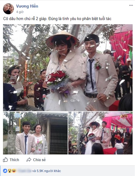 MXH dậy sóng trước đám cưới cô dâu hơn chú rể gần hai giáp tại Thanh Hóa - Ảnh 1.