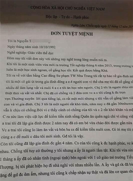 Người vợ nhảy sông tự tử, để lại bức thư tuyệt mệnh: Dù chết cũng không tha thứ cho nhà chồng