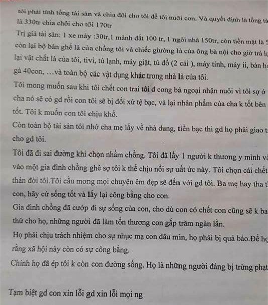 Người vợ nhảy sông tự tử, để lại bức thư tuyệt mệnh: Dù chết cũng không tha thứ cho nhà chồng