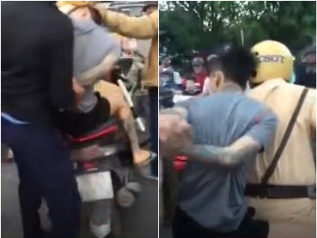 Clip bức xúc: Bị yêu cầu dừng xe, thanh niên xăm trổ hung hăng cầm dao xông vào CSGT để bạn gái lái xe bỏ chạy - Ảnh 3.