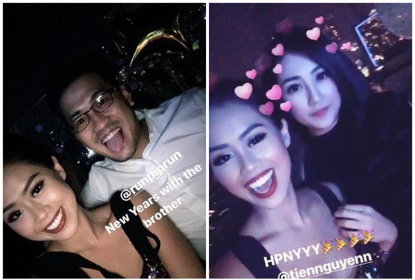 Lộ ảnh Á hậu Tú Anh đi đón năm mới cùng gia đình nhà chồng Hà Tăng - Ảnh 1.