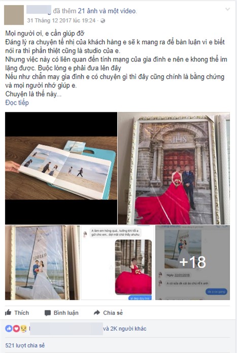 Lớn tiếng đe dọa chủ studio vì cho rằng ảnh cưới xấu, chỉnh sửa không có tâm, cô dâu chú rể bị cộng đồng mạng ném đá tới tấp - Ảnh 2.