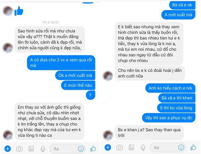 Lớn tiếng đe dọa chủ studio vì cho rằng ảnh cưới xấu, chỉnh sửa không có tâm, cô dâu chú rể bị cộng đồng mạng ném đá tới tấp - Ảnh 6.