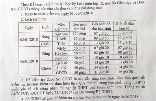 thi học kỳ,đề thi kiểm tra học kỳ,lộ đề