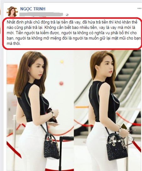 Sốc vì Ngọc Trinh phát ngôn chuyện vay - trả tiền đầu năm mới 2018