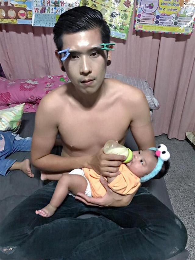 lam du tro de con vui, ong bo dien trai thai lan duoc dan mang khen nuc no - 4