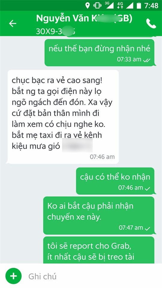 Gọi Grab cho con đi học 20 phút không đến đón, chủ nhà còn bị tài xế nhắn tin chê kênh kiệu - Ảnh 2.