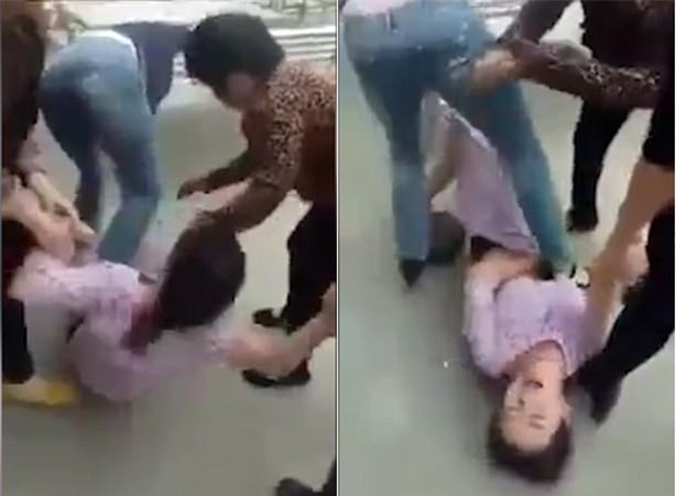 Mặc cô bồ đang có bầu van xin thảm thiết, bà vợ Hoạn Thư cứ giày cao gót nện thẳng bụng trước khi lột đồ - Ảnh 1.