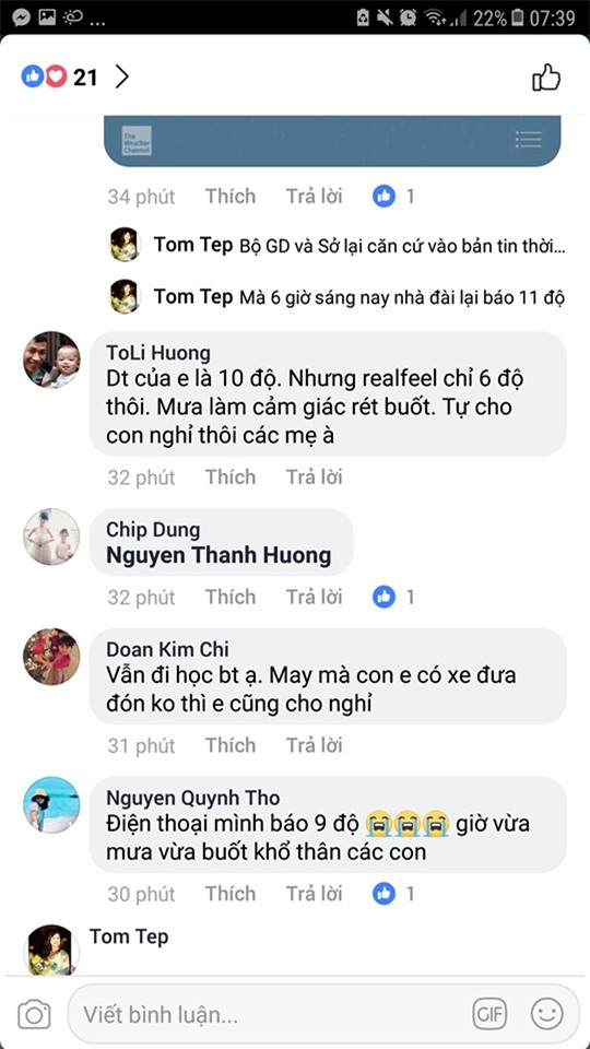 Rét đậm, nhiều phụ huynh cho con nghỉ học
