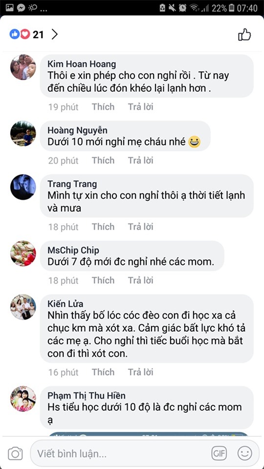 Rét đậm, nhiều phụ huynh cho con nghỉ học