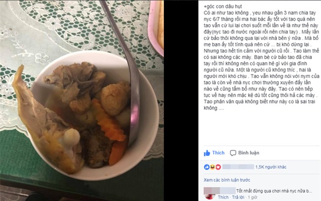 Chia tay rồi vẫn sang nhà người yêu cũ ăn, không nỡ dứt vì bố mẹ anh ấy quá tốt, cô gái trẻ còn lên mạng hỏi có gì sai - Ảnh 1.