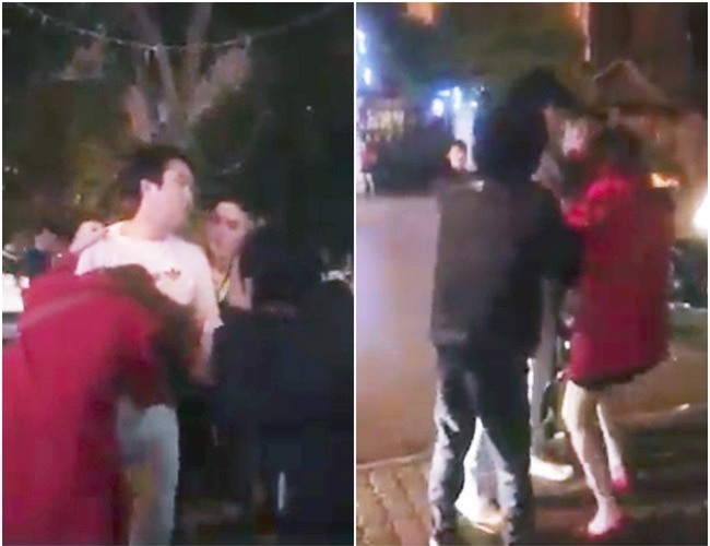 Clip người phụ nữ bị chồng túm tóc, lôi ra khỏi taxi vì bỏ con ốm ở nhà để đi cùng người đàn ông Hàn Quốc gây xôn xao
