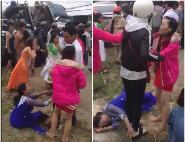 Clip kinh hoàng: Nhiều người hoảng loạn khóc lóc thảm thiết sau khi xe rước dâu bị lật nghiêng trên đường - Ảnh 2.
