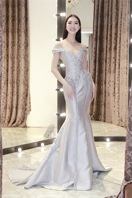 Tường Linh khiến fan lo lắng khi liên tục chọn váy cũ của Hà Hồ để lên đường thi thố nhan sắc-4