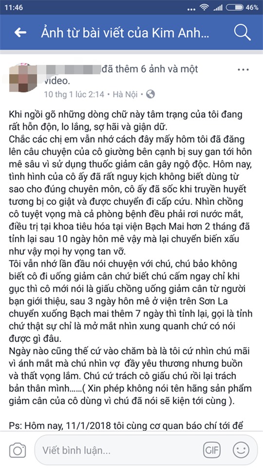 Một phụ nữ nguy kịch, xơ gan nghi do sử dụng thực phẩm chức năng để giảm cân - Ảnh 1.