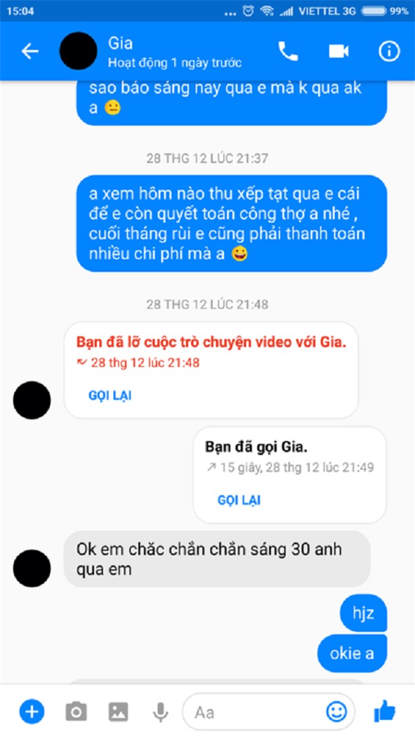 Loạt tin nhắn ‘cò quay' không chịu thanh toán tiền chụp ảnh cưới của vị khách kia.