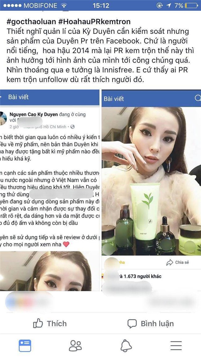 hoa hau ky duyen bi nghi livestream quang cao hang "rom", gap ngay trang tran "bat bai" - 8