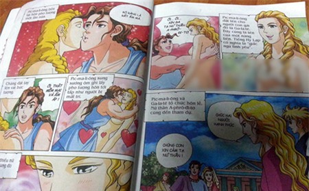 Sốc với truyện tranh thiếu nhi vẽ ngực phụ nữ lõa lồ