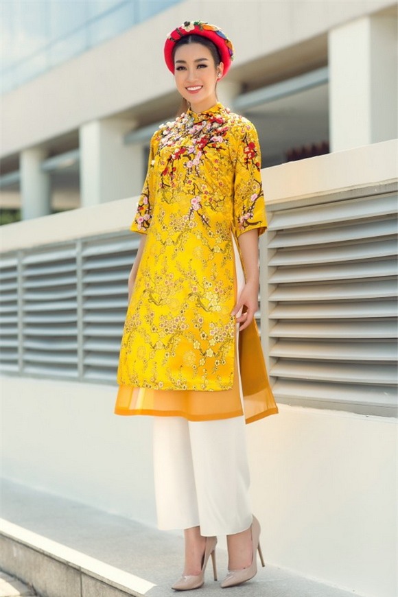 Hoa hậu mỹ linh,hoa hậu việt nam 2016,mỹ linh diện áo dài