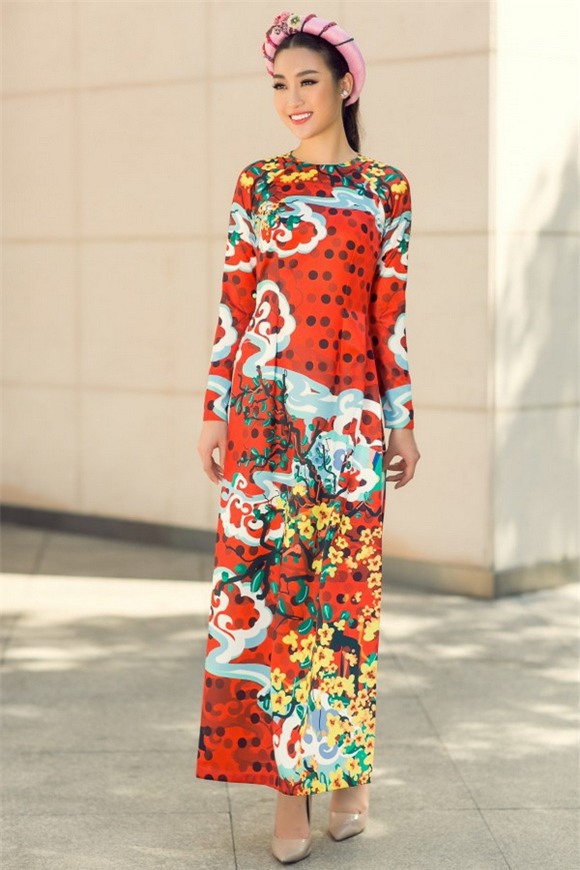 Hoa hậu mỹ linh,hoa hậu việt nam 2016,mỹ linh diện áo dài